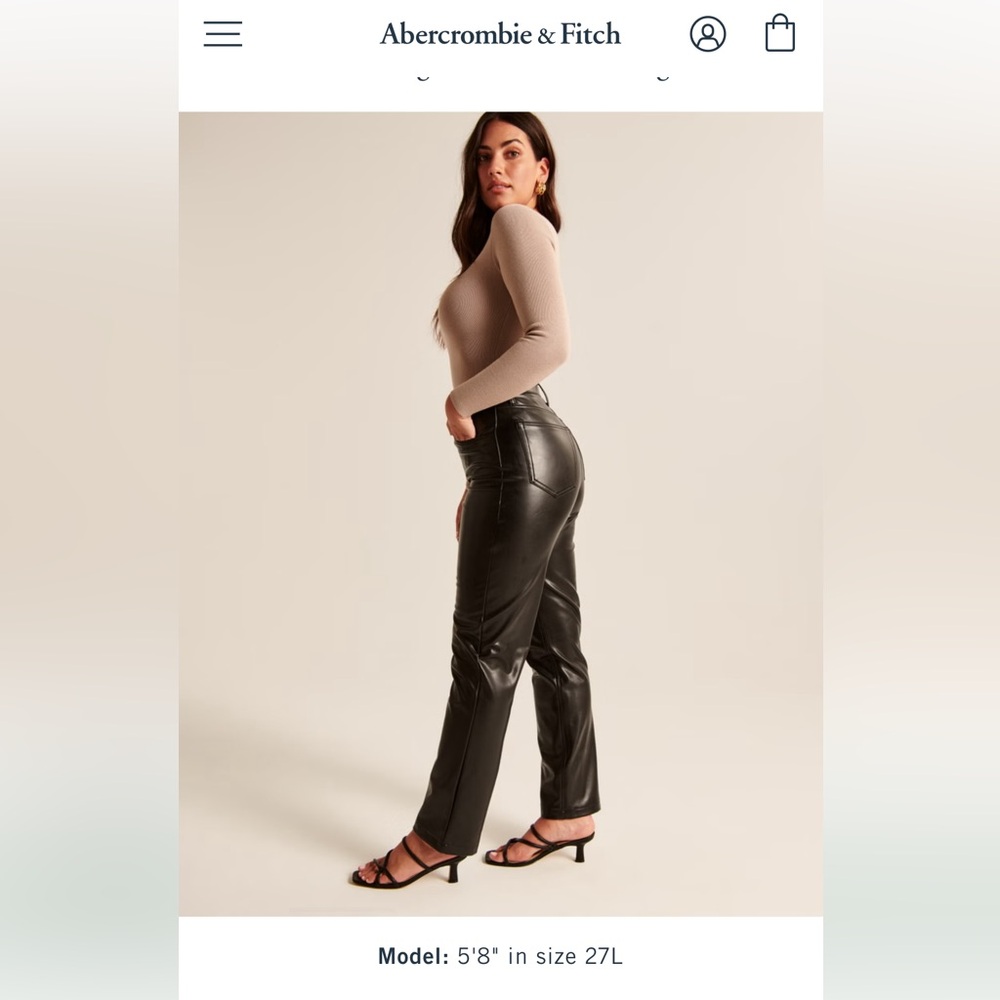 Abercrombie and Fitch leather pants - Picture 3 of 4